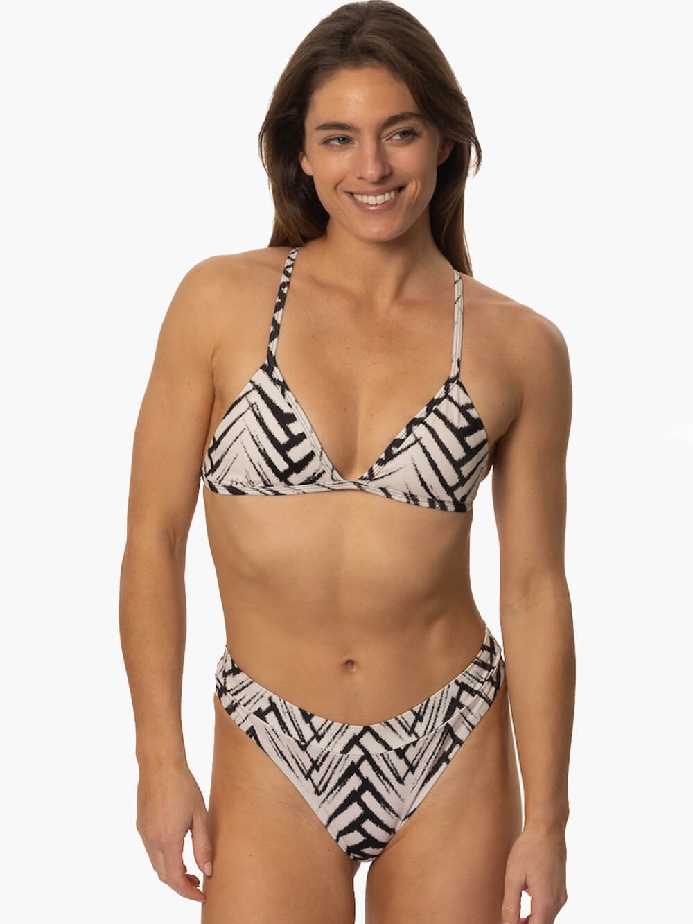 JOLYN Lily Triangle Bikini Top Surfing Paddling Tie Back Size Large